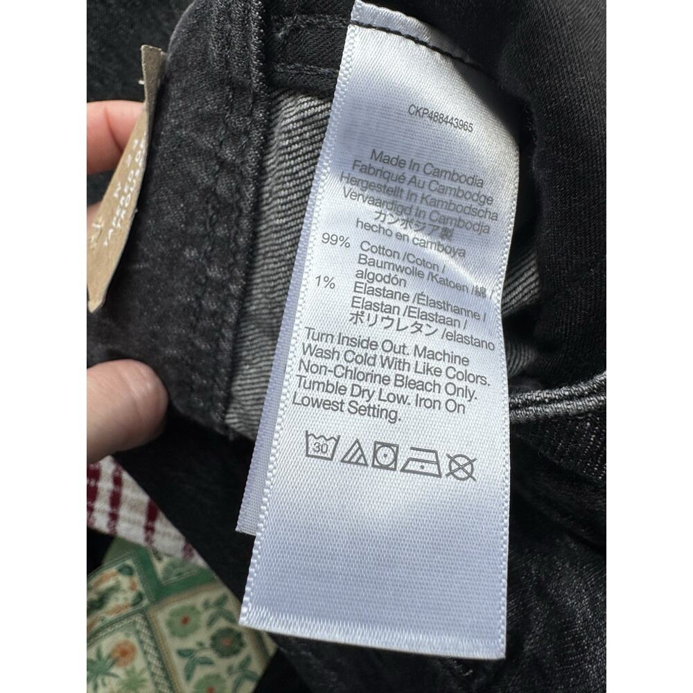 NWT Madewell Tapered Denim Trousers Robles Black Wash Size 24 - Picture 11 of 11